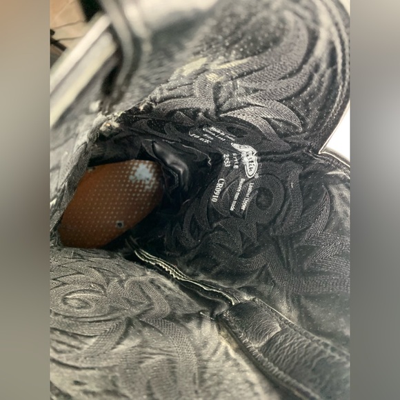 Justin Stampede Men’s Size 10 EE Black Leather Boots - Picture 10 of 11